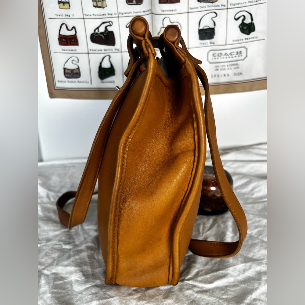 Vintage COACH British Tan Weston Shopper Tote Bag 9021 — Rare 2000 - Picture 6 of 15